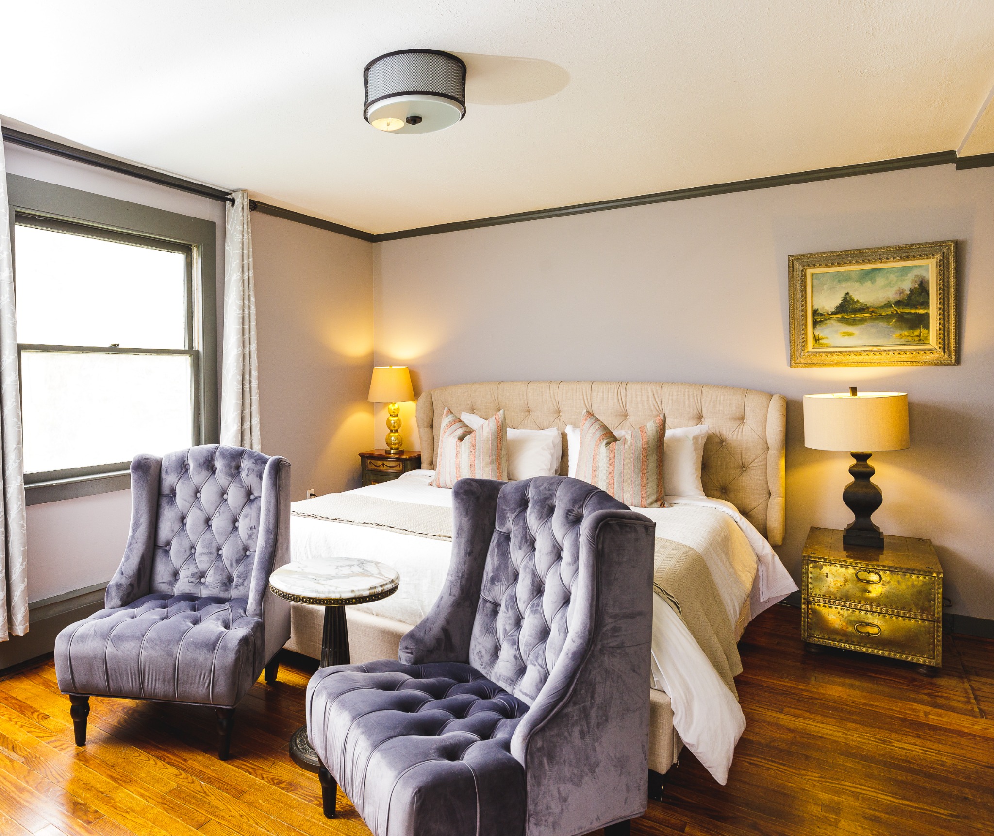 King guest room at The Inn at Warm Springs